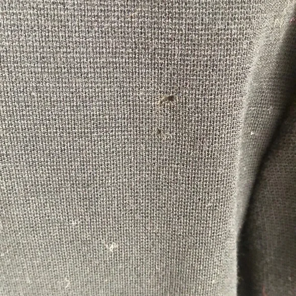 SPARKLE! Vintage Wool Open Cardigan Black Sweater with Rhinestone Trim  Sz L - Picture 8 of 8